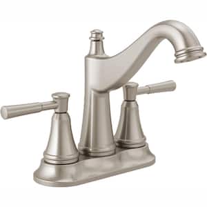 Mylan 4 in. Centerset 2-Handle Bathroom Faucet in SpotShield Brushed Nickel