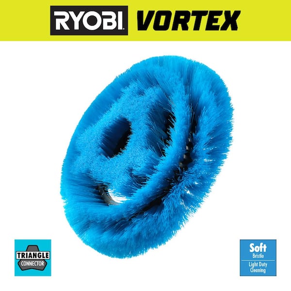 RYOBI 7 in. VORTEX Soft Bristle Brush