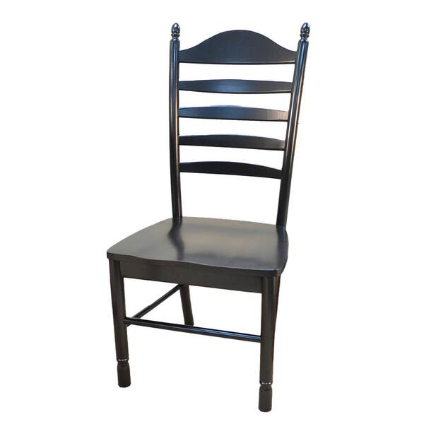 Carolina Cottage Whitman Antique Black Wood Dining Chair 1C53-271 - The Home Depot