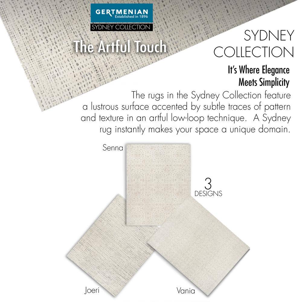 Ivory and Gray Tufted Synthetic Runner Rug, 2'2" x 6'