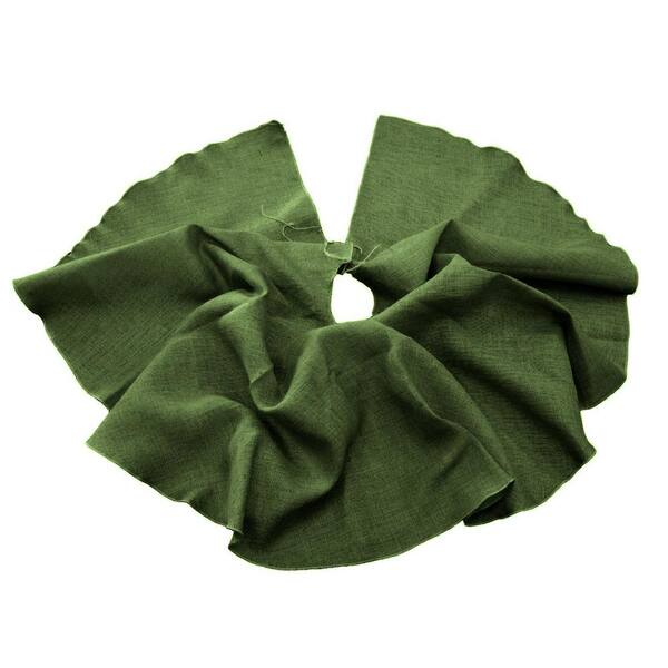 LA Linen 40 in. Burlap Christmas Tree Skirt Decor