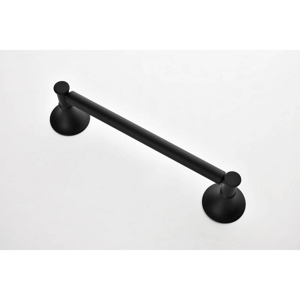 Matte Black 6-Piece Brass Bathroom Hardware Set