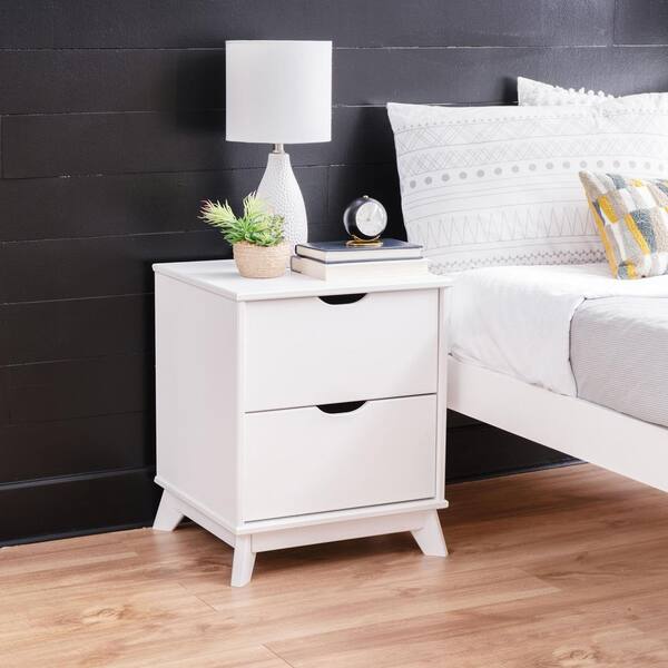 Linon Home Decor Pheba White 2-Drawer Nightstand