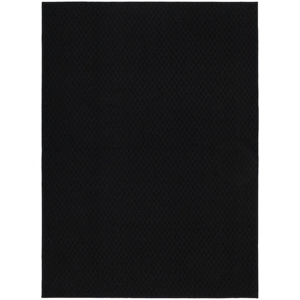 Garland Rug Town Square Black 6 ft. x 9 ft. Area Rug