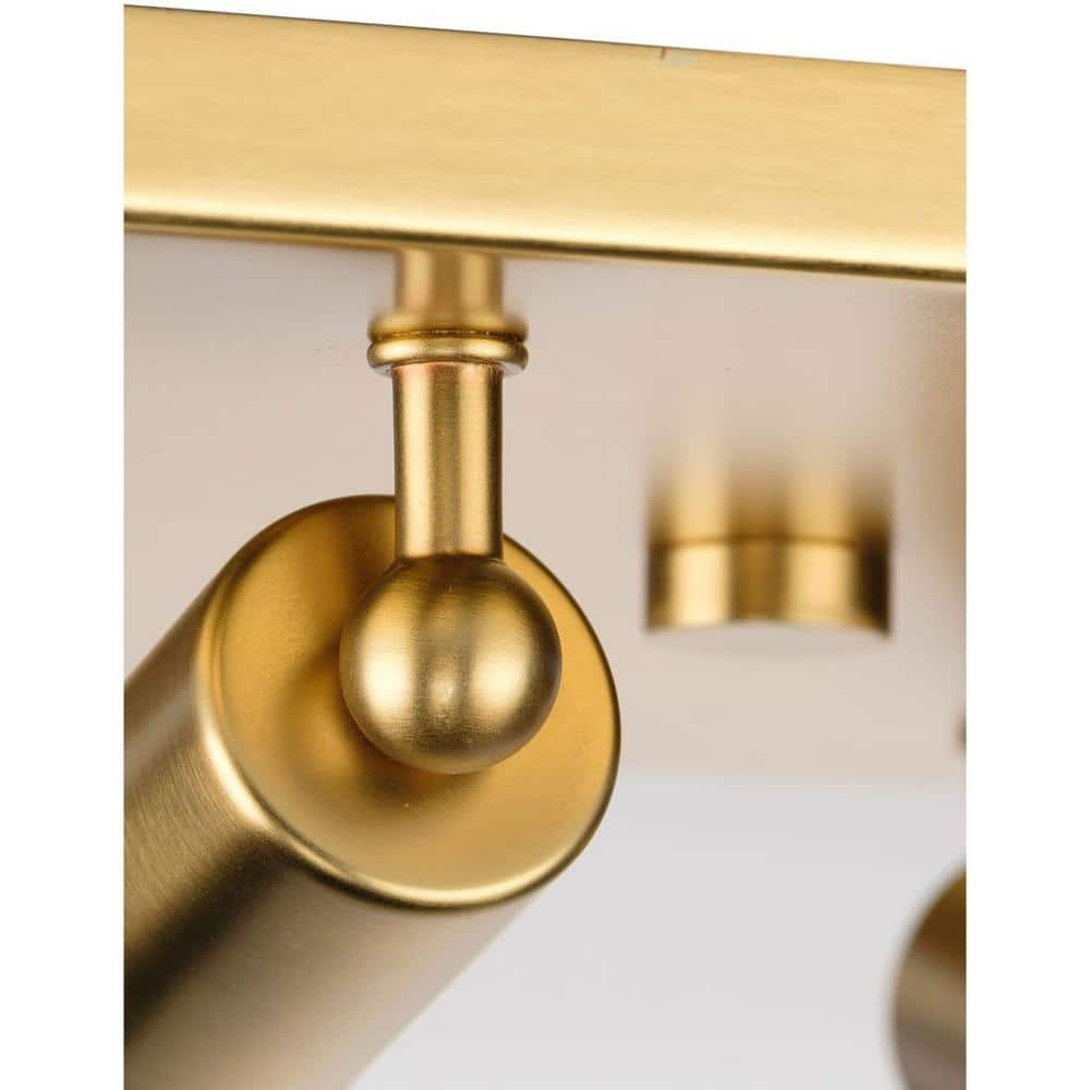 Satin Brass 12-Inch Modern Flush Mount Ceiling Light