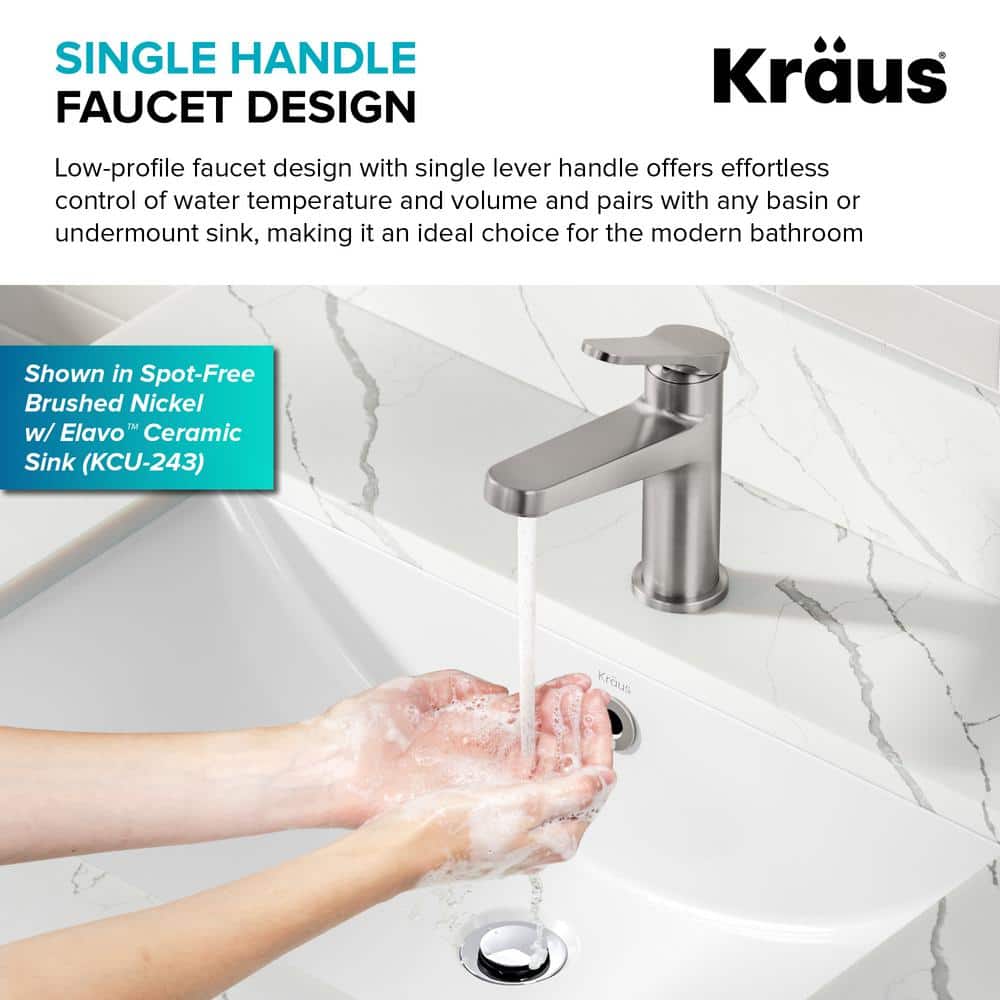 Indy Chrome Single Handle Bathroom Faucet with Pop Up Drain