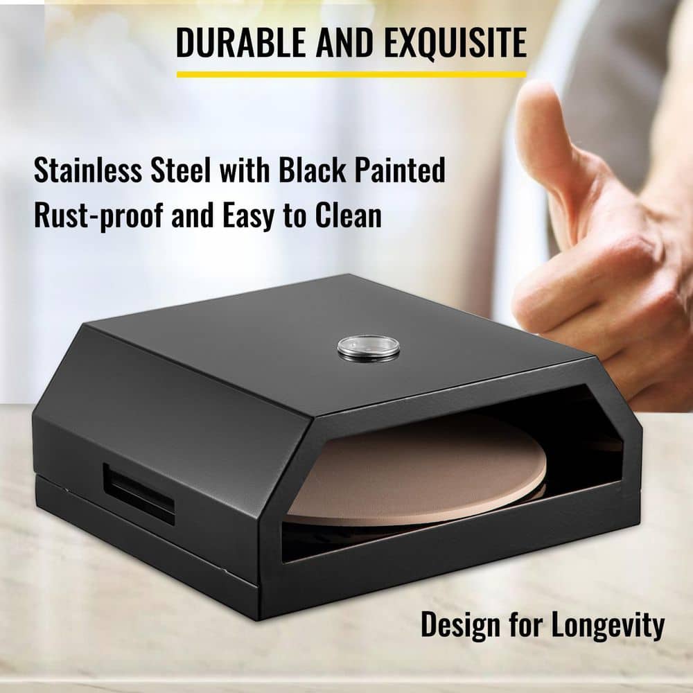 Black Stainless Steel Outdoor Gas Pizza Oven Kit with Accessories