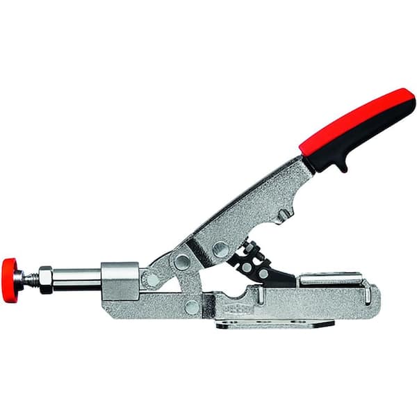 BESSEY Auto-Adjust .375 in. Capacity Toggle Clamp with Vertical Handle and Flanged Base, 3/4 in. Throat Depth