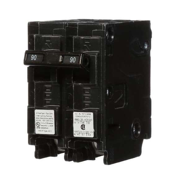 Siemens 90 Amp Double-Pole Type QPH 22kA Circuit Breaker