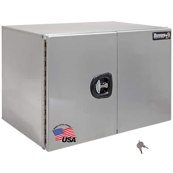 BUYERS PRODUCTS 24 in. x 24 in. x 36 in. XD Smooth Aluminum Underbody Truck Tool Box with Barn Door