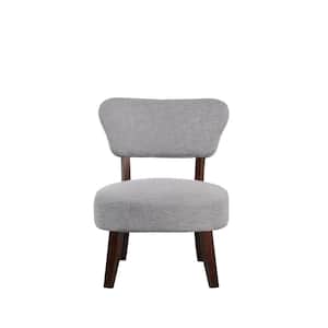 Gray Round Seat Accent Chair