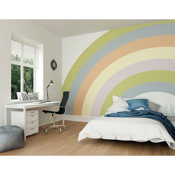pastel rainbow wall décor - Kids Interiors