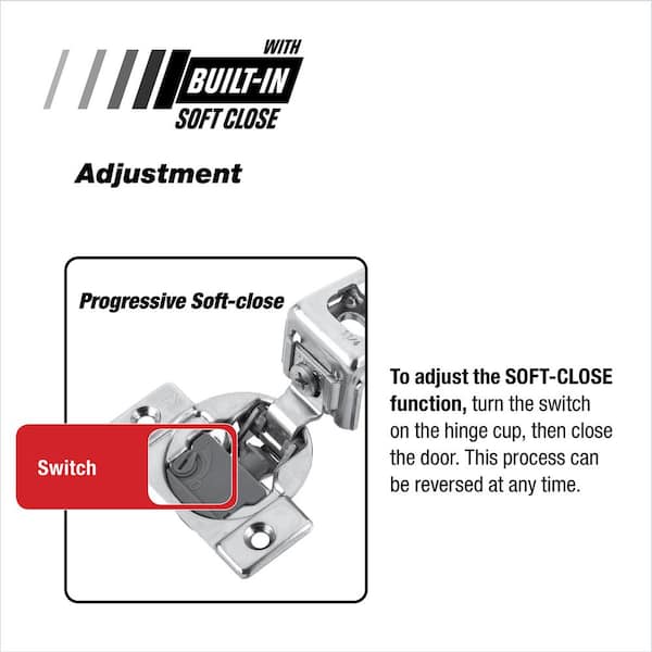 Richelieu Hardware RFF Series 1-1/4 in. Overlay 35 mm Soft Close