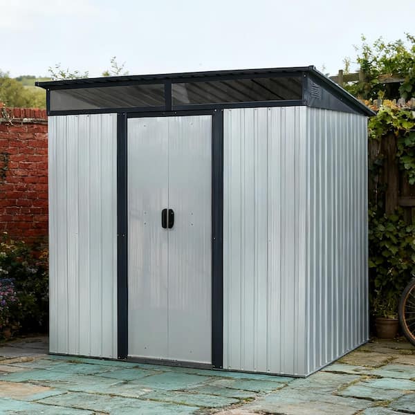 8 ft. x 6 ft. Metal Shed with Sliding Door (48 sq. ft. )