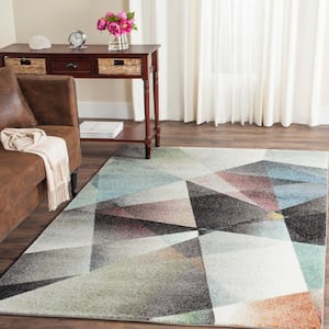 Porcello Gray/Multi 5 ft. x 8 ft. Abstract Area Rug