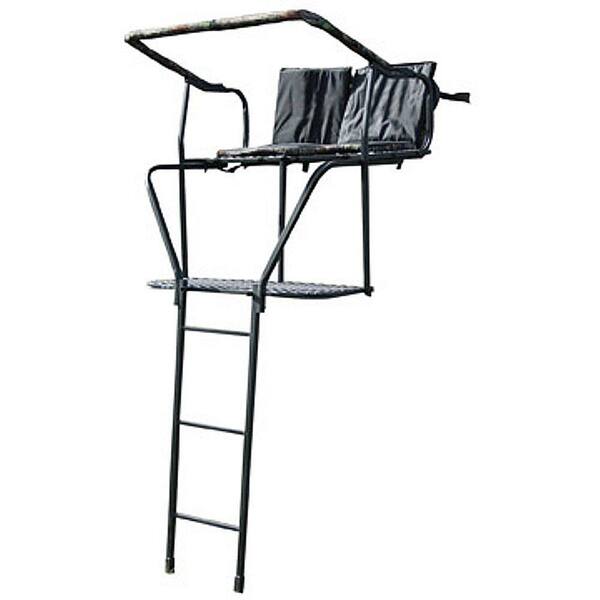 Buffalo Outdoor 16 ft. 500 lb. Metal Deluxe 2-Person Deer Hunting Ladder Tree Stand