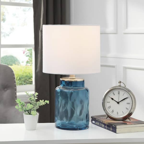 Stylecraft 16 5 In Blue Table Lamp, Make Table Lamp From Vase