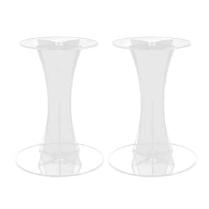 23.6 in. x 11.8 in. Indoor/Outdoor Acrylic Clear Plant Stand Flower Stand Vases for Wedding Event Party (Set of 2)