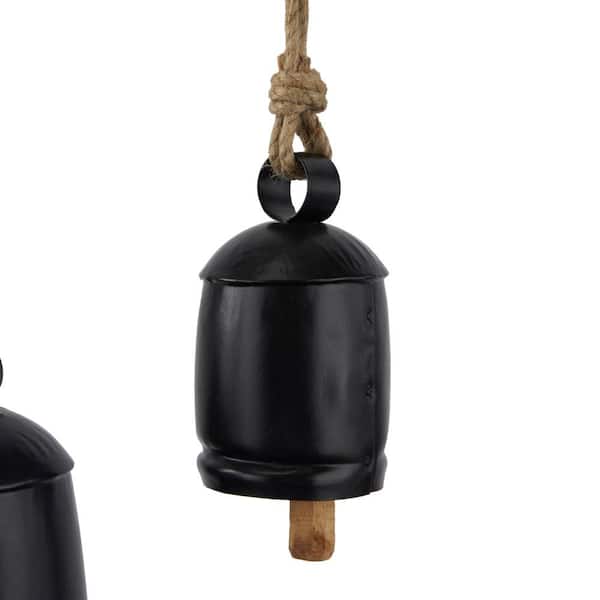 Litton Lane Black Metal Tibetan Inspired Cylindrical