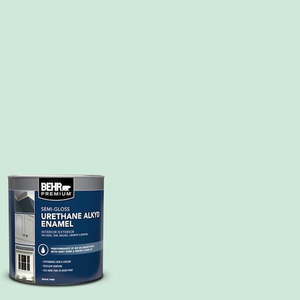 1 qt. #M420-2 Green Aqua Semi-Gloss Enamel Urethane Alkyd Interior/Exterior Paint