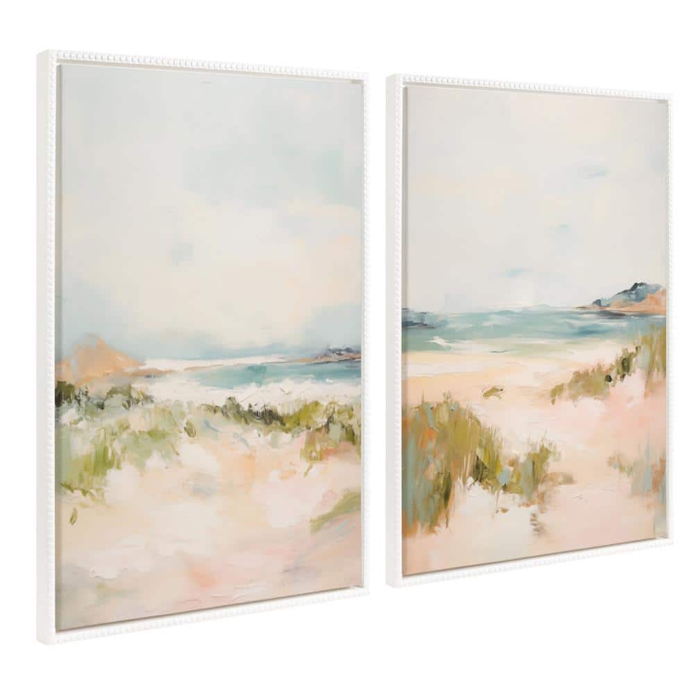 Tranquil Coastal Landscape Abstract Canvas Wall Art Set
