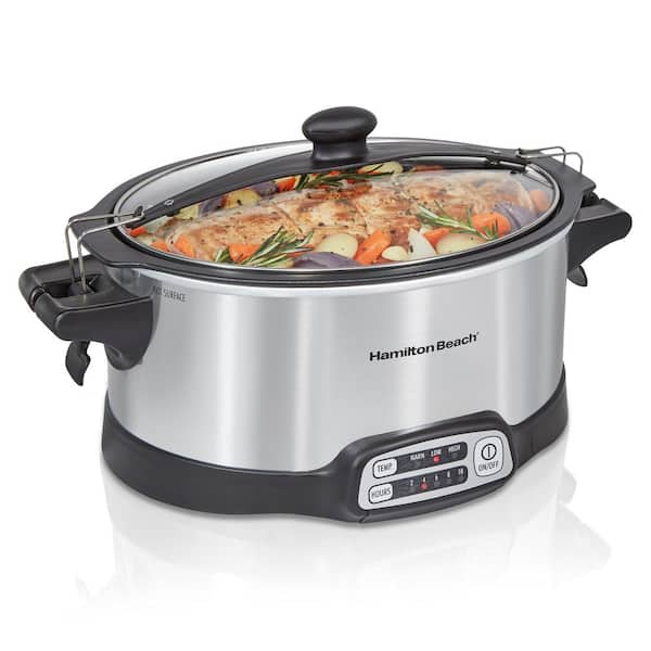 Hamilton Beach Stay or Go 6 Qt. Stainless Steel Slow Cooker - CHC