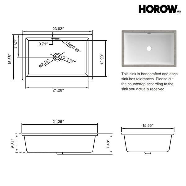 Swiss Madison Voltaire 21 in. Rectangular Undermount Bathroom Sink in  Glossy White SM-UM625 - The Home Depot