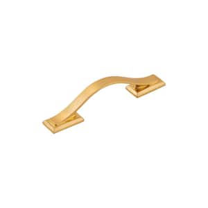 Dover 3 in. (76 mm) Brushed Golden Brass Cabinet Pull (10-Pack)