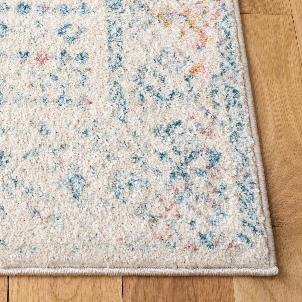 Ivory and Terracotta 9' x 12' Wool and Synthetic Area Rug
