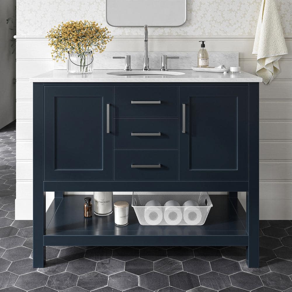 ARIEL Bayhill 42 in. Single Sink Freestanding Bathroom Vanity in