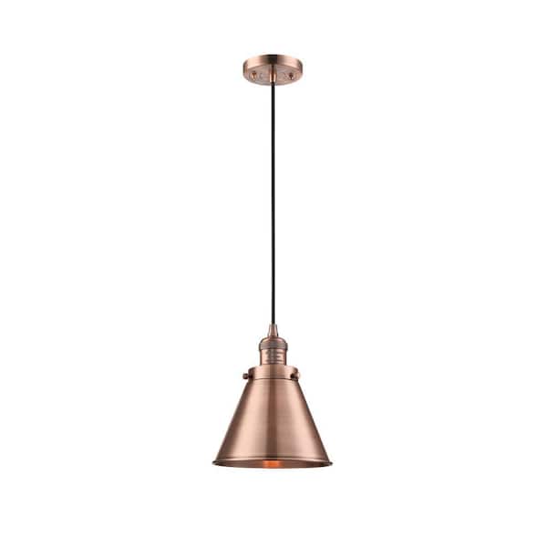 Innovations Appalachian 1-Light Antique Copper Cone Pendant Light