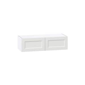 36 in. W x 14 in. D x 10 in. H Alton Painted White Shaker Assembled Wall Bridge Kitchen Cabinet