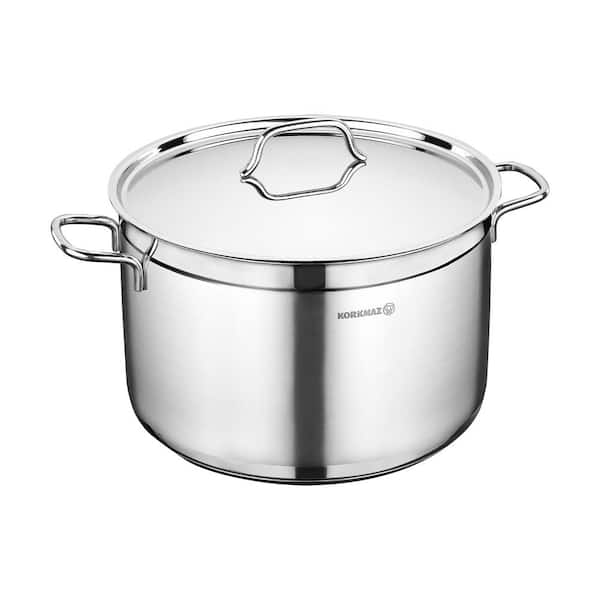 Korkmaz Alfa 2-Piece 8.5 Liter Stainless Steel Casserole Dish with Lid