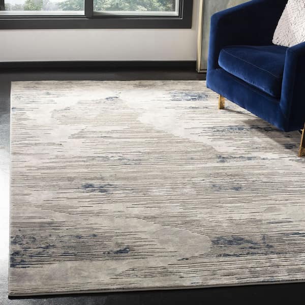 Meadow 7 ft. x 9 ft. Gray/Ivory Abstract Area Rug