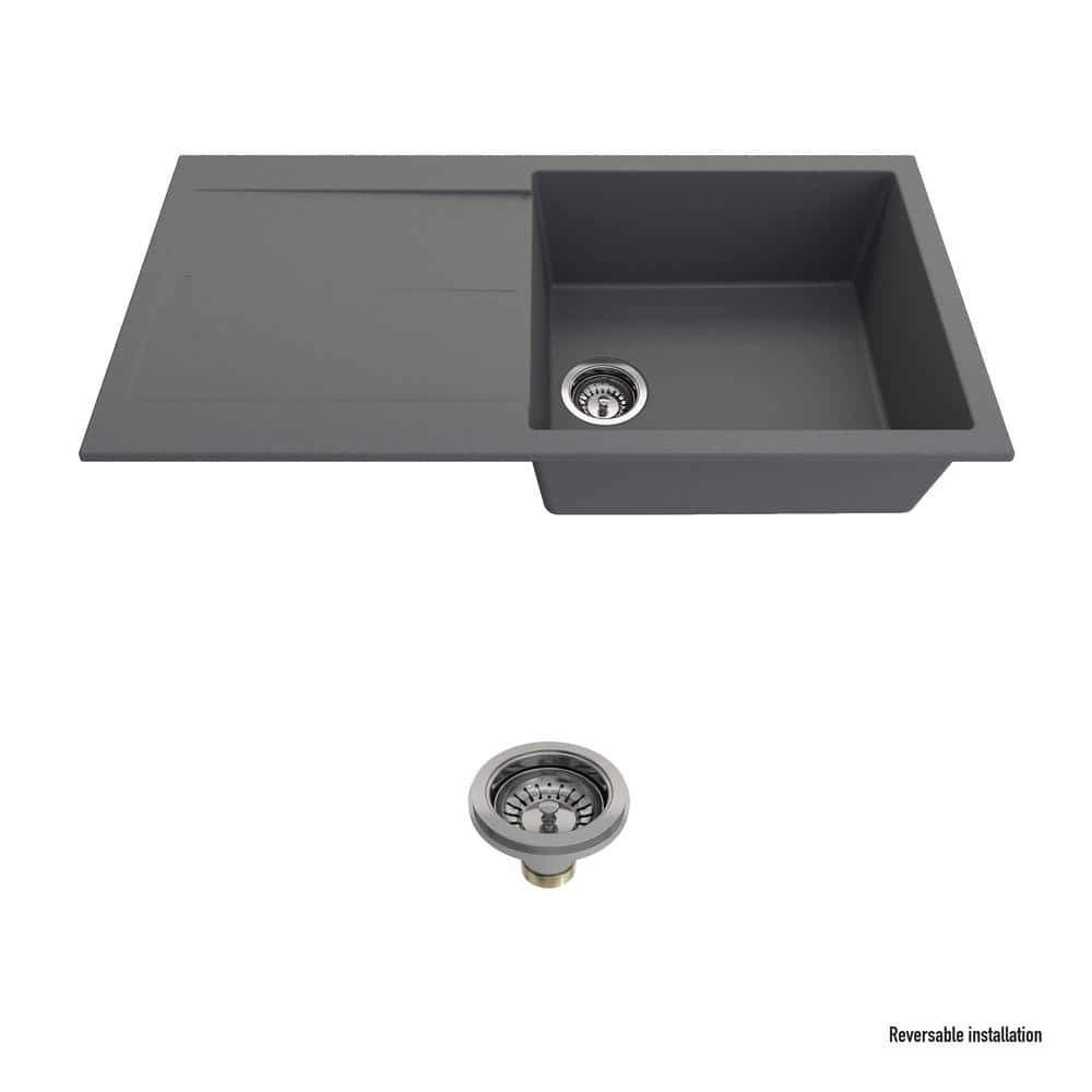 Reviews for BOCCHI Levanzo Concrete Gray Granite Composite 20 in./39 in