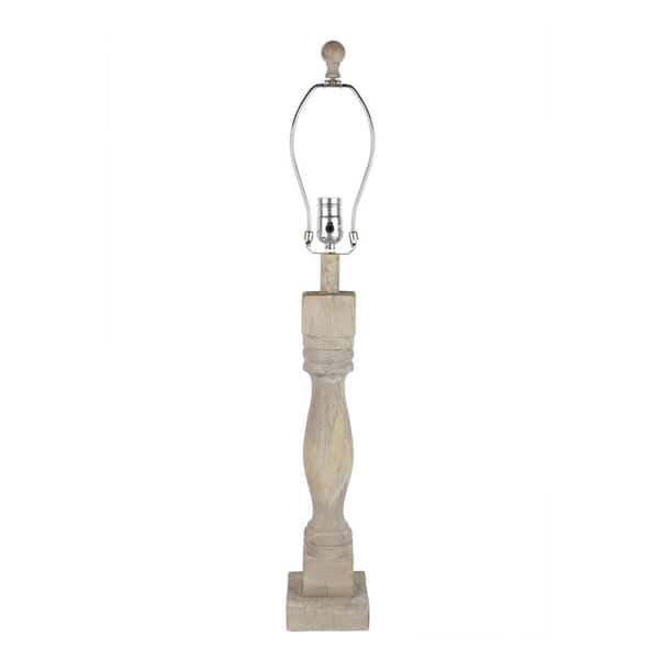 HomeRoots Josephine 29.5 in. Washed Wood Table Lamp 380138 - The Home Depot