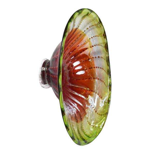 Dale Tiffany Verdugo Hand Blown Art Glass Red and Green Wall Architectural Decor