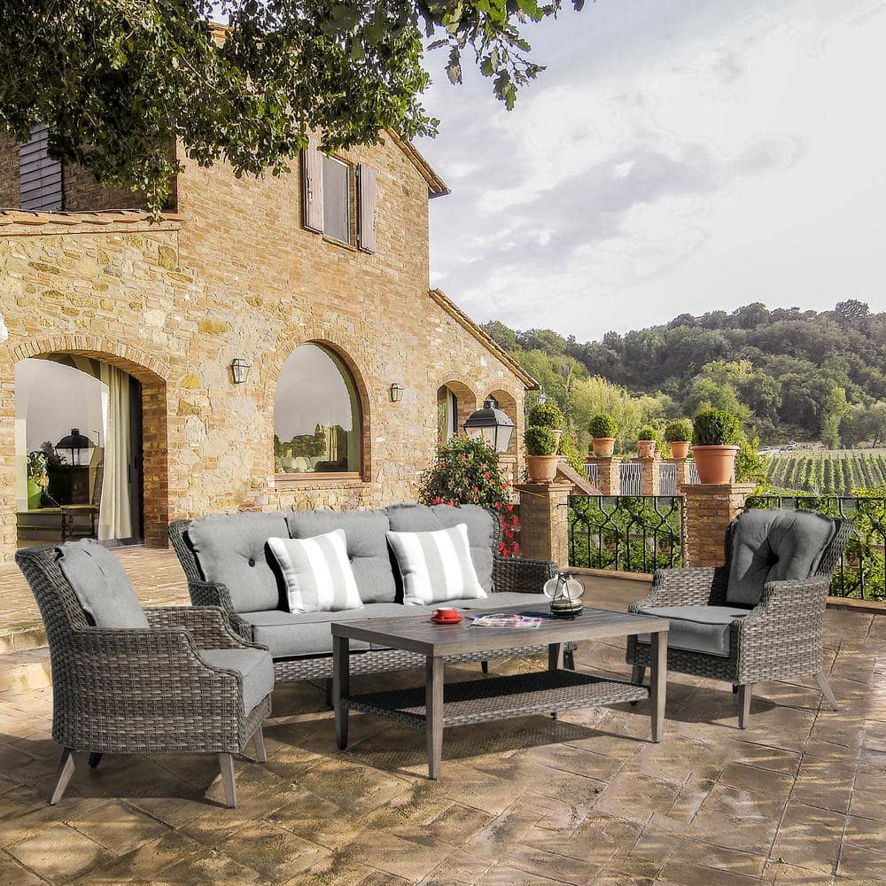 Tenaya 4-Piece Wicker Sofa Set price history on PriceWatchPro