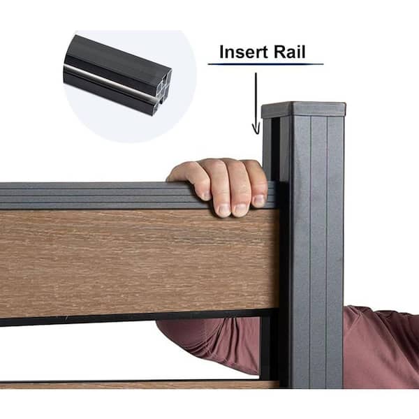 mondaria Composite Fence Series 2.8 in. x 2.8 in. x 8 ft. Aluminum