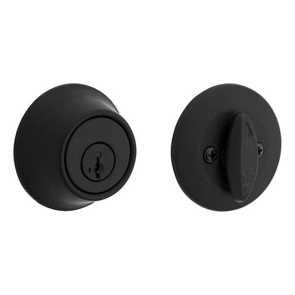 660 Series Matte Black Single-Cylinder Deadbolt Featuring SmartKey Security