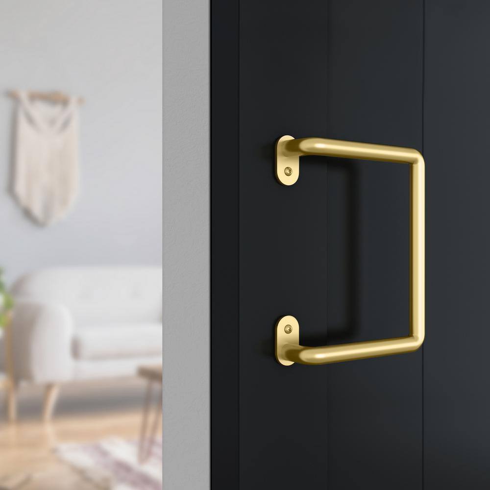 8-Inch Brushed Gold Alloy Steel Door Pull Handle