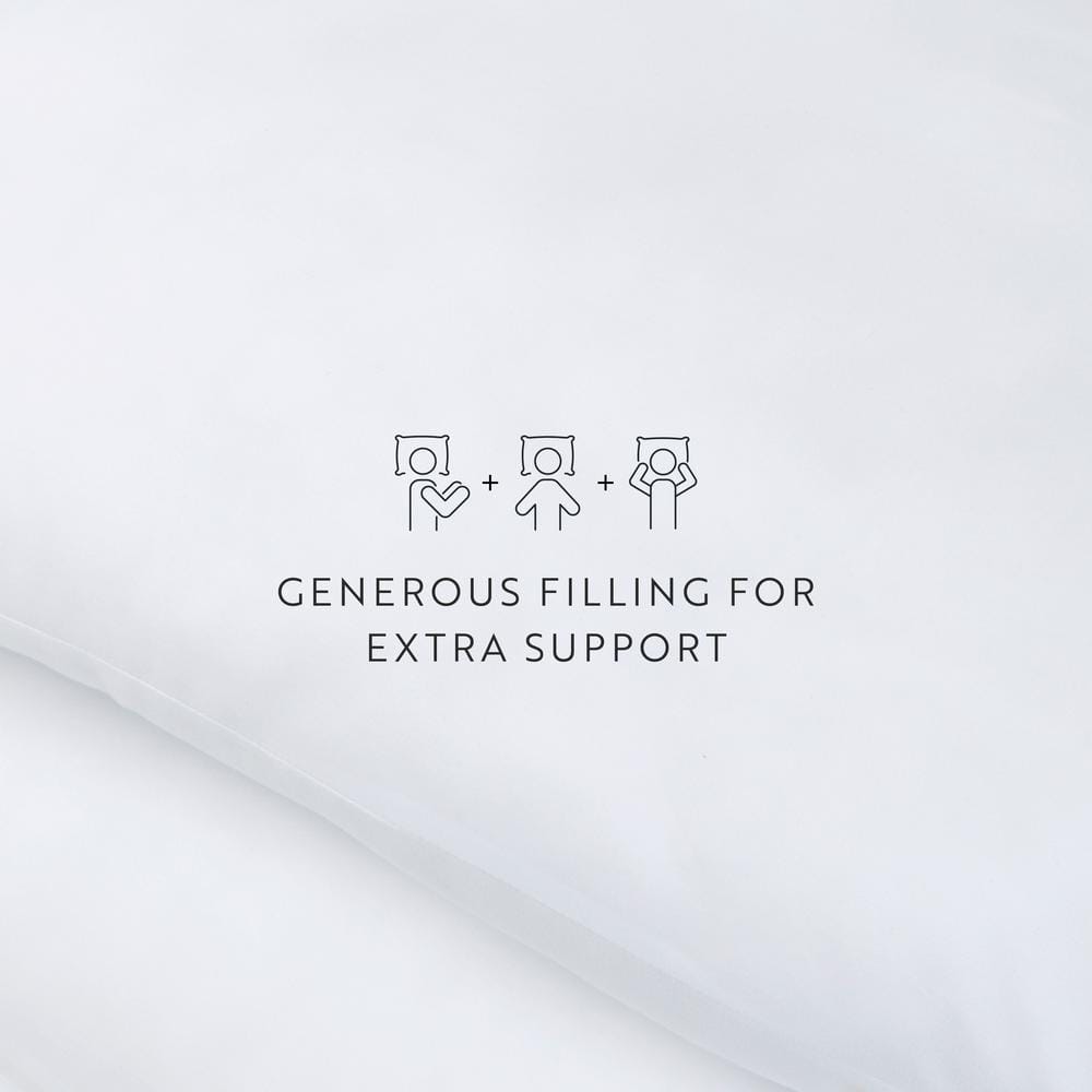 White Hypoallergenic Polyester Standard Bed Pillows Set