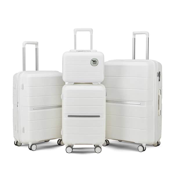 Luggage Expandable Suitcase PP 4-Piece Set with 14 in. 20 in. 24 in. 28 ...
