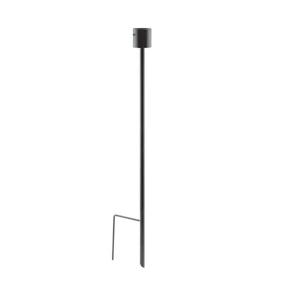31 in. Tall Outdoor Metal Gazing Globe Display Stand, Black