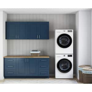 MILL'S PRIDE Greenwich Valencia Blue Plywood Shaker Stock Ready to Assemble  Kitchen-Laundry Cabinet Kit 12 in. x 94.5 in. x 90 in. MPLSS-710A-GVB - The  Home Depot