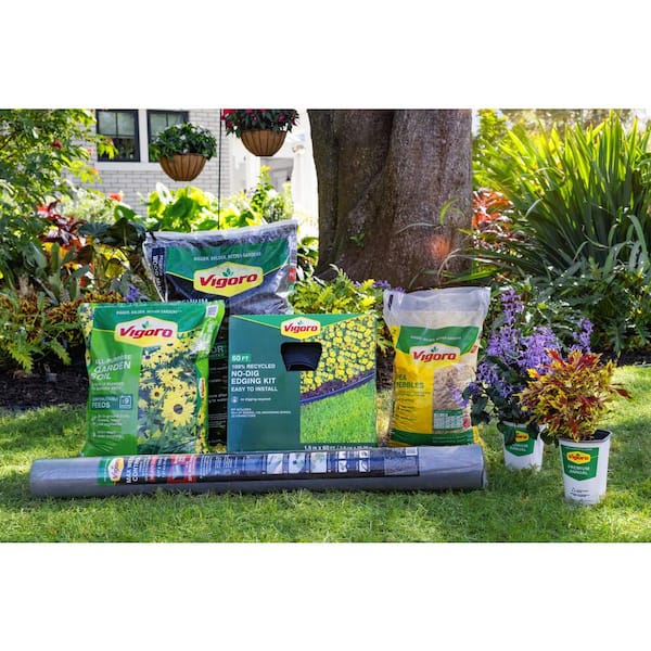 Vigoro 20 ft. No-Dig Plastic Landscape Edging Kit 3001-20HD-6
