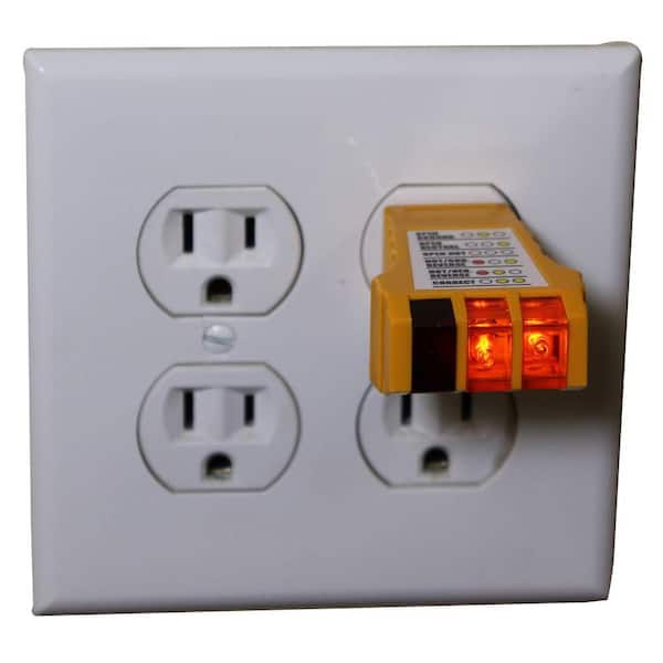 2 X  Electrical Outlet Receptacle Tester Faulty Wire Finder Color Coded Plug 