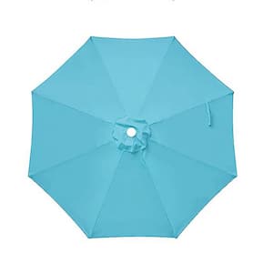 9 ft. Octagon Turquoise Patio Umbrella Cover Market Patio Umbrella Canopy Cover for 8 Ribs