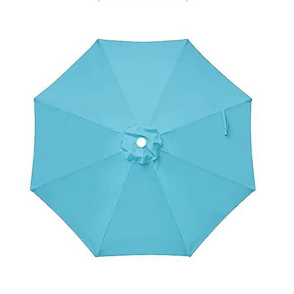 GAWEZA 9 ft. Octagon Turquoise Patio Umbrella Cover Market Patio Umbrella Canopy Cover for 8 Ribs