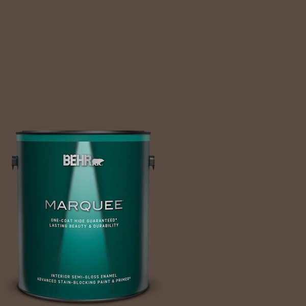 BEHR PREMIUM PLUS 1 gal. #MQ2-39 Rare Wood Semi-Gloss Enamel Low